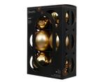 Kerstballen Glas Goudkleurig 8 cm Set van 6