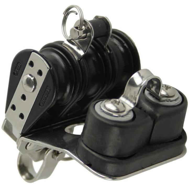 Viadana 22mm Drieschijfsblok met Hondsvot en Klem, Watersport en Boten, Accessoires en Onderhoud, Nieuw, Ophalen of Verzenden