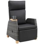 tectake Wicker fauteuil Pescara met aluminium frame, rugleun, Verzenden
