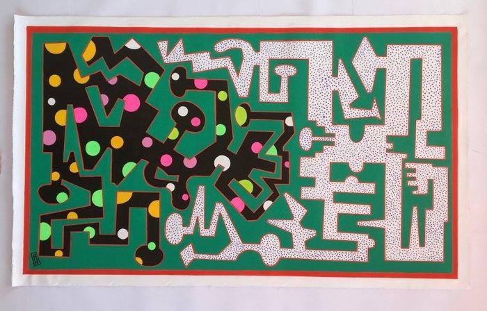 Frantisek Florian - Colorful Mamba XXL, Antiek en Kunst, Kunst | Schilderijen | Modern