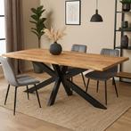 Acaciahouten Eettafel Rechthoek Edge 200x100 cm, Verzenden, Nieuw, Industriële meubels, Rechthoekig