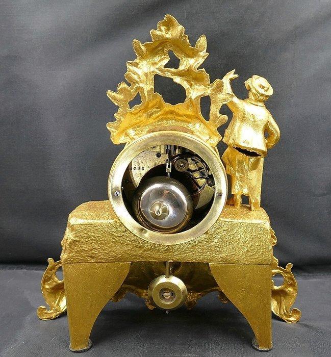 Figurale pendule - Messing, Zinklegering - 1850-1900, Antiek en Kunst, Antiek | Klokken