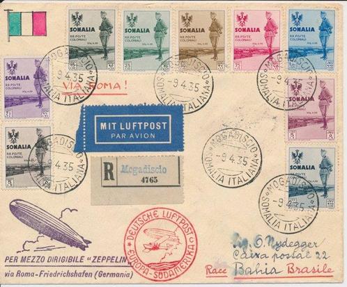 Somalie italienne 1935 - Dirigeable Zeppelin LZ 127 - 7ème, Postzegels en Munten, Postzegels | Europa | Duitsland