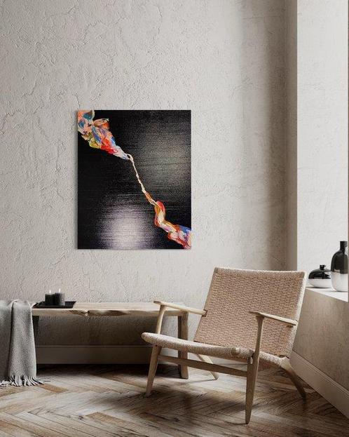 Ronan Martin - Sciarpe di seta al vento, Antiek en Kunst, Kunst | Schilderijen | Modern