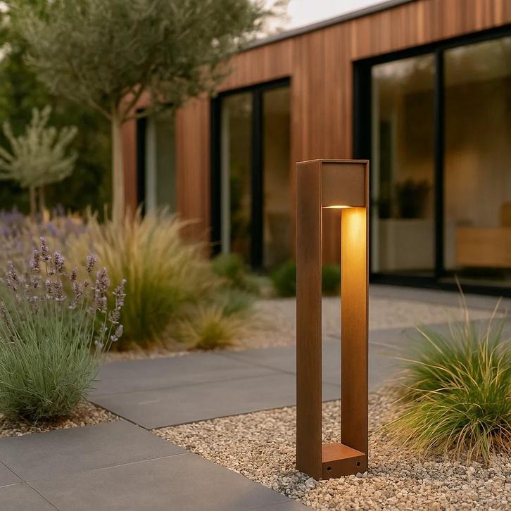 Tuinverlichting Modern Core Tuinlamp Corten 90cm, Tuin en Terras, Buitenverlichting, Verzenden