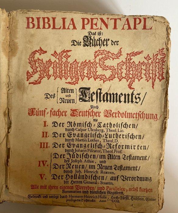 Biblia Pentapl, Das ist: Die Buecher der Heiligen Schrift -, Antiquités & Art, Antiquités | Livres & Manuscrits