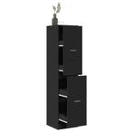 vidaXL Apothekerskast 40x41x174,5 cm bewerkt hout zwart, Huis en Inrichting, Verzenden, Nieuw