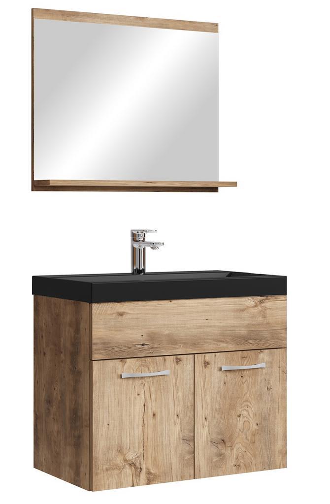 Badkamermeubel Montreal Set 02 60 x 35 cm Kastanje Eiken, Huis en Inrichting, Badkamer | Badkamermeubels, Nieuw, Verzenden