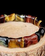 Elegant armband van multicolore tijgeroog. Echte, Verzamelen