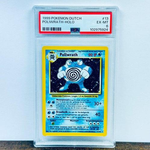 Pokémon Graded card - Poliwrath Holo - Base Set #13 -, Hobby en Vrije tijd, Verzamelkaartspellen | Pokémon