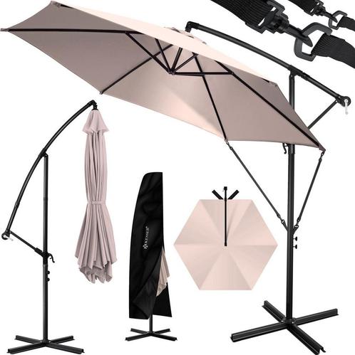KESSER® Zweefparasol met voet  - Ø3,5m - 360° Draaibaar  - T, Huis en Inrichting, Woonaccessoires | Overige, Verzenden