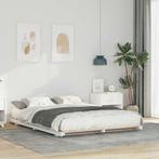 vidaXL Bedframe Wit 160 x 220 cm Massief grenenhout, Huis en Inrichting, Slaapkamer | Bedden, Verzenden, Nieuw
