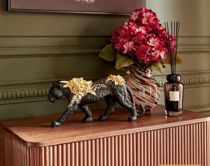 RED - sculptuur, Panther Black Gold 24k - 40 cm - Hars -, Antiquités & Art, Curiosités & Brocante