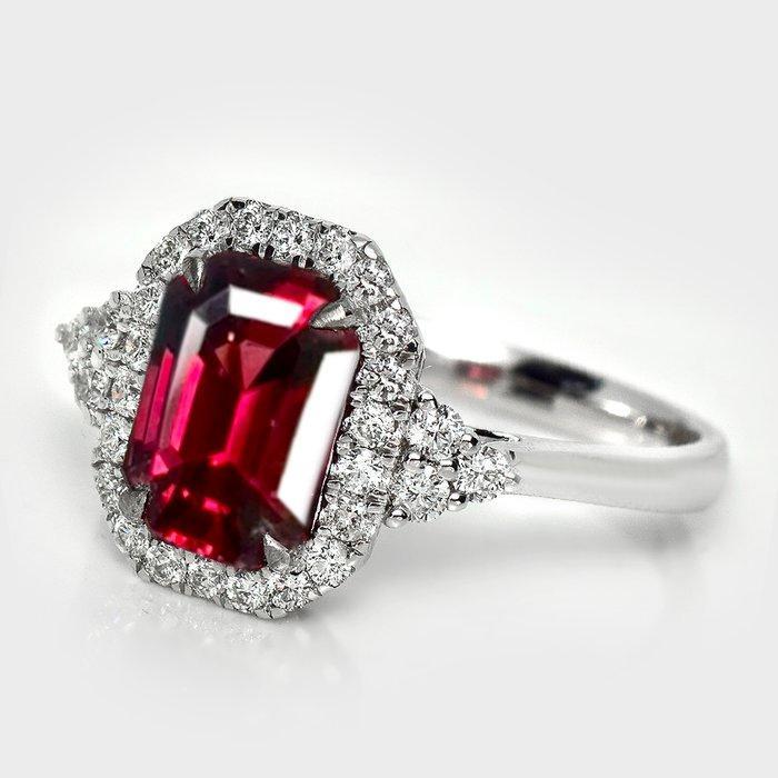 Zonder minimumprijs - Verlovingsring - 14 karaat Witgoud,, Bijoux, Sacs & Beauté, Bijoux anciens