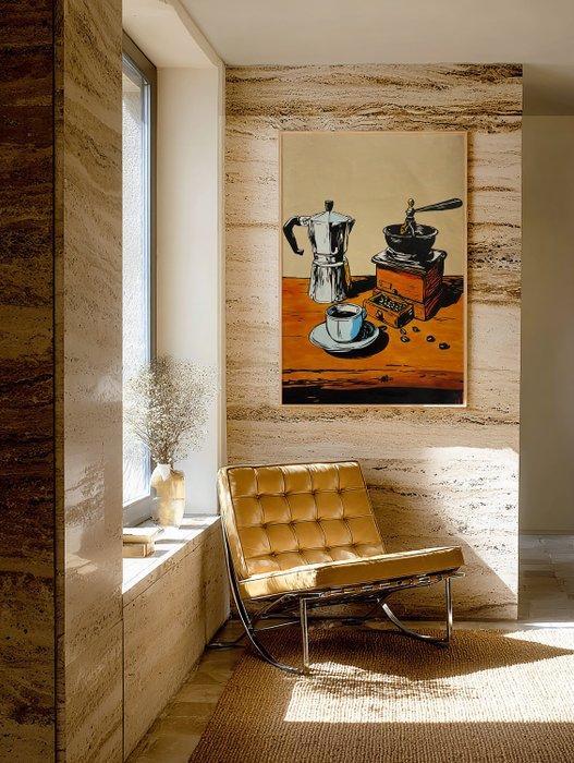 Flavia Delgado - EL RINCÓN DEL CAFÉ XL (NO RESERVE), Antiek en Kunst, Kunst | Schilderijen | Modern