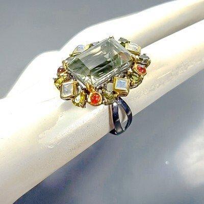 Zonder Minimumprijs - Ring 925 zilver zwart rhodinering -, Handtassen en Accessoires, Ringen