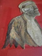Wanddecoratie - Hair Art chinois – Portrait d’homme âgé en, Antiek en Kunst