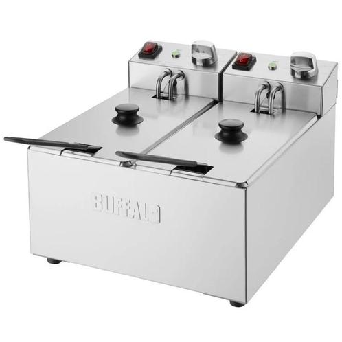 Friteuse | Elektrisch | 3+3L | 60°C/190°C | 4kW (2x 230V) |, Zakelijke goederen, Horeca | Keukenapparatuur, Nieuw in verpakking