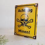 Zeldzaam, Emaille Verbodsbord, Achtung Minen!