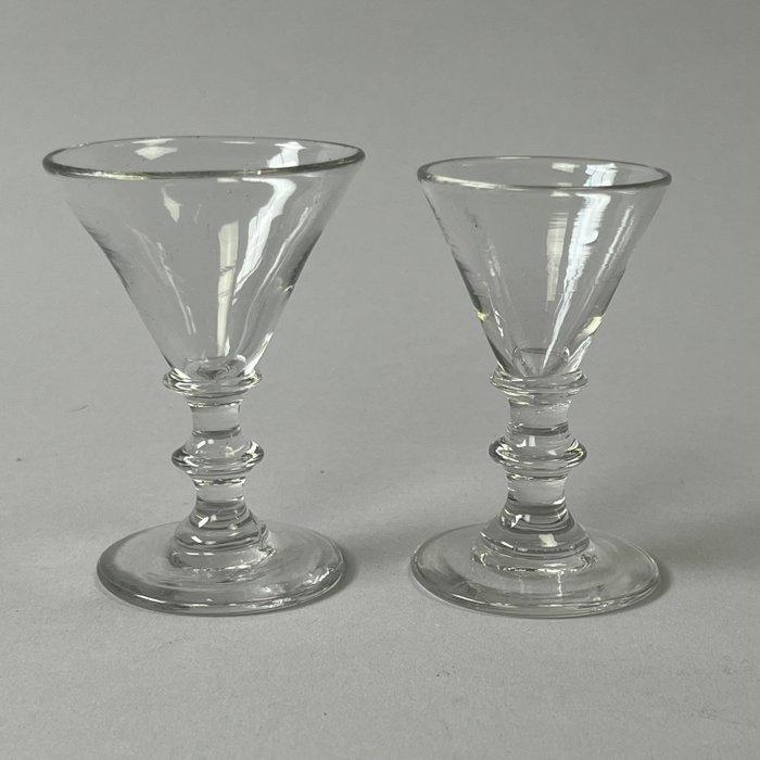Drinkservies (4) - Antique 18th century Jenever or, Antiek en Kunst, Antiek | Glaswerk en Kristal