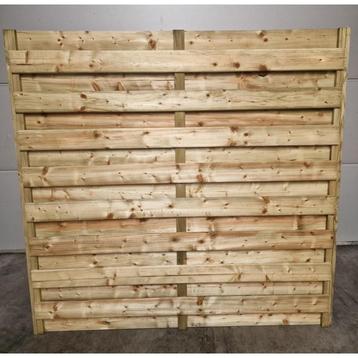 Houten tuinscherm b180xh180 cm promoprijs - 17 planken beschikbaar voor biedingen