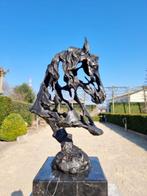 Beeldje - Horse bust - Brons, Marmer