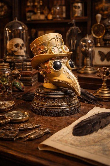 Beeld, Steampunk Plague Doctor 20cm - 13 cm - Hars - 2026, Antiquités & Art, Curiosités & Brocante