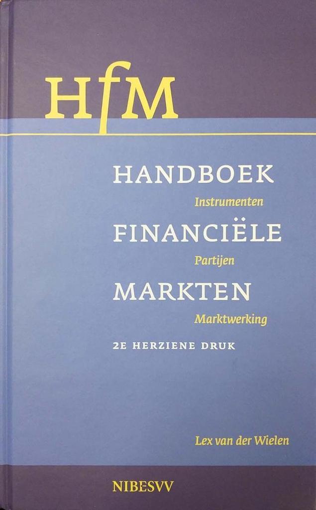 Handboek Financiële Markten 9789055162352 L. van der Wielen, Boeken, Economie, Management en Marketing, Zo goed als nieuw, Verzenden