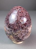Paars kwartsiet ei Ei - Hoogte: 12 cm - Breedte: 9 cm- 1300