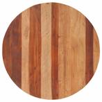 vidaXL Tafelblad rond 25-27 mm 80 cm massief acaciahout, Verzenden, Nieuw