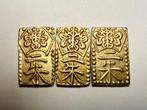 Japon. 3x Ni Shu Ban Kin Manen 1860-1869 Edo Gold