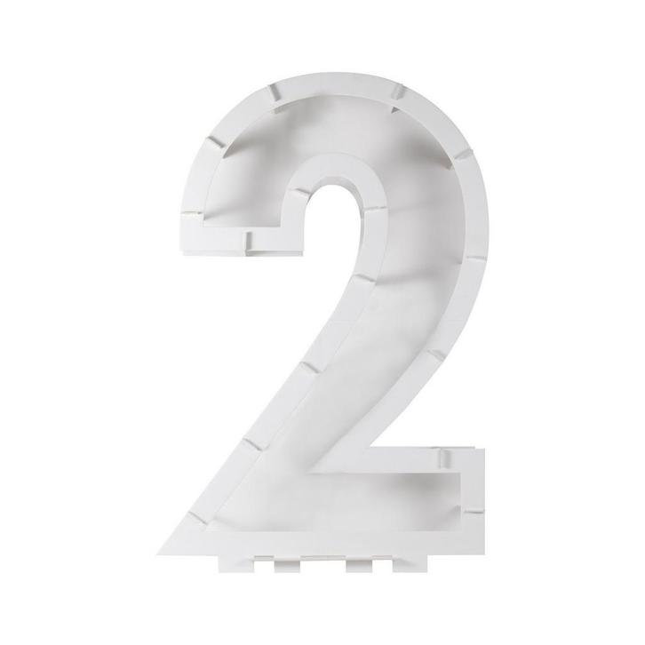 Witte Ballonnen Standaard 2 Jaar 81cm, Hobby en Vrije tijd, Feestartikelen, Nieuw, Verzenden