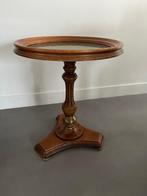 Table dappoint - Table d’appoint en bois et en laiton -