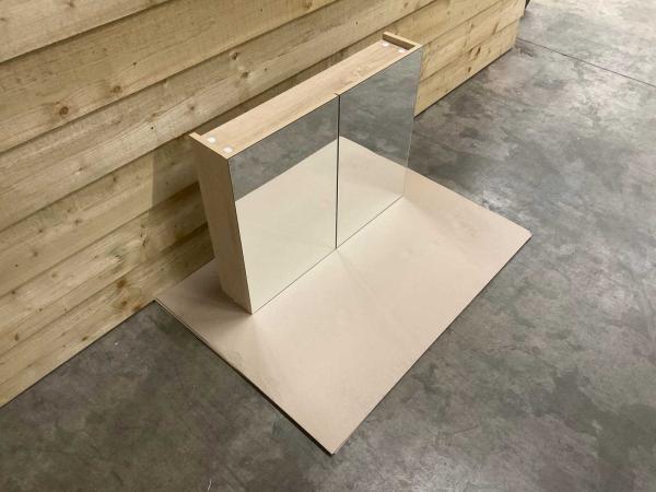 Veiling - Spiegelkast Eiken Softclose 80x15x60,5cm, Maison & Meubles, Salle de bain | Meubles de Salle de bain