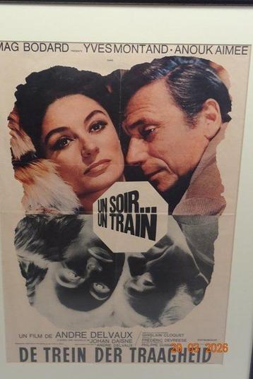Yves Montand, Anouk Aimee. - Belgian Poster Un soir...Un