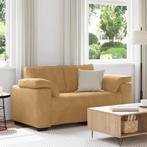 vidaXL Loveseat Sofa Bruin 120 cm Fluweel, Huis en Inrichting, Zetels | Zetels, Verzenden, Nieuw