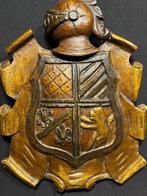 sculptuur, Stemma araldico - 39 cm - Hout - 1950