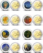 Nederland. 2 Euro Various Years Vincent Van Gogh (8 stuks, Postzegels en Munten