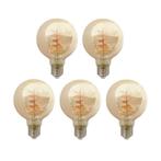 AANBIEDING Voordeelpak 5 stuks LED Filament Globe lamp amber
