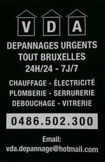 Plombiers V D A Depannage 0486 502 300 TOUT BRUXELLES, Installation, Service 24h/24
