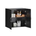 2dekans | SoBuy Wandkast met 2 Deuren - 60x30x60 cm - Zwart, Huis en Inrichting, Ophalen of Verzenden, Nieuw
