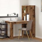 vidaXL Bureau met plank Oud Hout 122 x 67 x 145 cm Bewerkt, Huis en Inrichting, Bureaus, Verzenden, Nieuw
