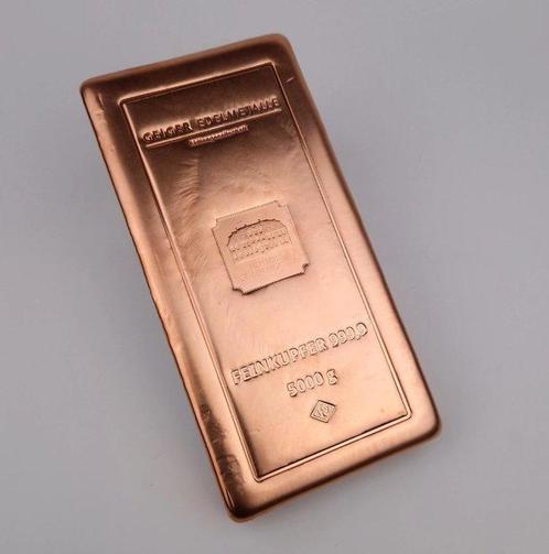5 kilogram Koper - .999 - Geiger.  (Zonder Minimumprijs), Postzegels en Munten, Edelmetalen en Baren