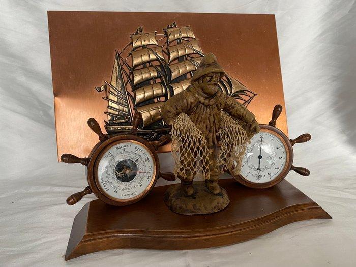 Maritieme objecten - vintage schilderij met een galjoen,, Antiek en Kunst, Curiosa en Brocante