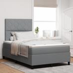 vidaXL Boxspring Bed met Matras Lichtgrijs Klein Dubbel Stof, Huis en Inrichting, Verzenden, Nieuw