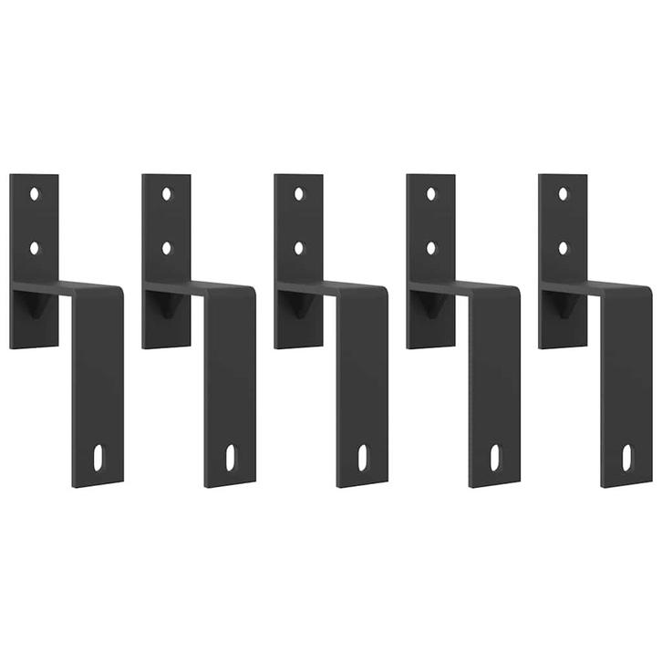 vidaXL Bypassbeugels schuurdeuren 5 st voor platte rails, Doe-het-zelf en Bouw, Hang- en Sluitwerk, Nieuw, Verzenden