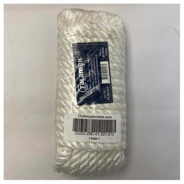 Bieden: Talamex 12mm - 12M white mooring line | landvast -, Ophalen of Verzenden