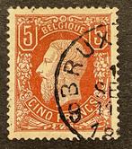 België 1869 - Leopold II 5 frank OBP 37 bruinrood met, Gestempeld