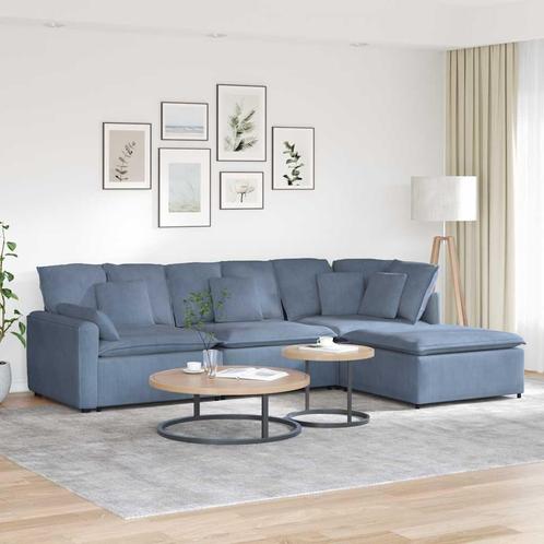 vidaXL Modulaire bank met voetenbank en kussens corduroy, Huis en Inrichting, Zetels | Voetbanken en poefs, Nieuw, Verzenden