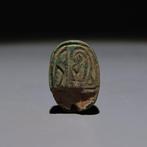 Oud-Egyptisch Speksteen Scarabee. Hyksos-periode, 1782 -